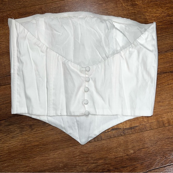 Princess Polly BAD GAL BUSTIER White Top Size 4 - Picture 3 of 7